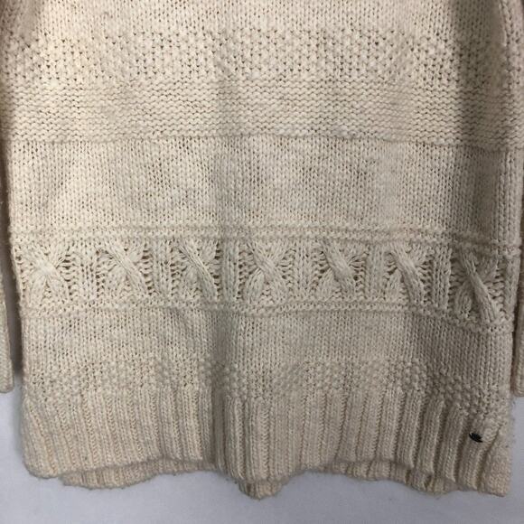 American Eagle Fisherman Wool Blend Old Money Academia Chunky Sweater Sz Medium - Picture 4 of 11